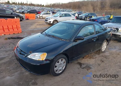 2002 Honda Civic Ex z USA, uszkodzony, nr VIN 1HGEM22042L043486